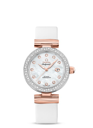 Omega LadyMatic Co-Axial 34 Stainless Steel / Sedna Gold / Diamond / MOP